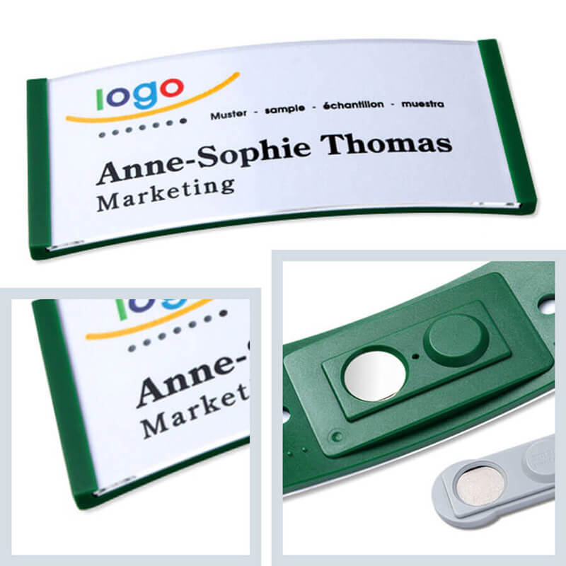 polar® 35 Namensschilder, Magnet - Grün