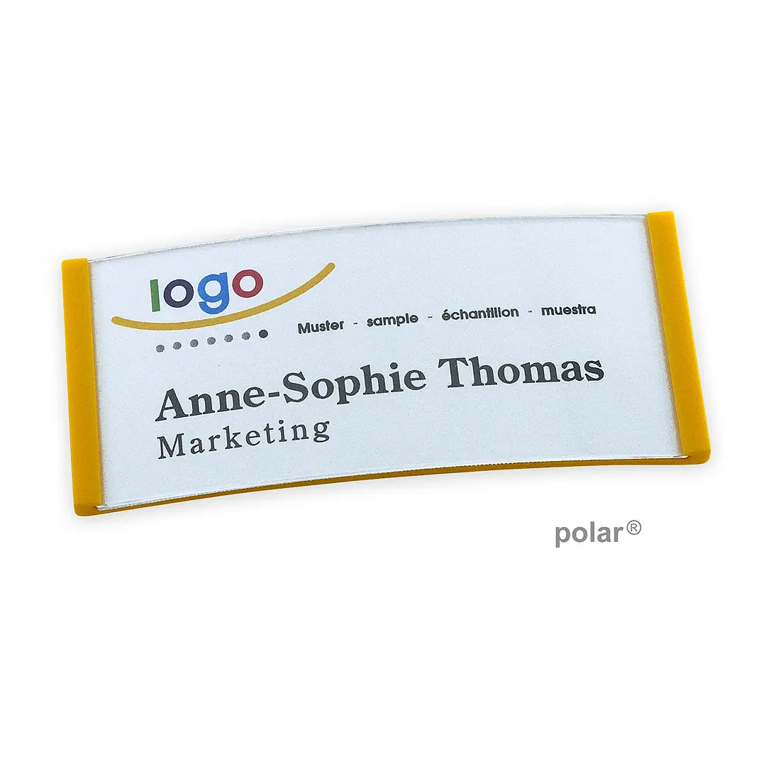 polar® 35 Namensschild, Anstecknadel - Gelb