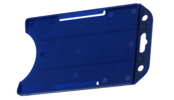 Offener Kartenhalter Hochformat, farbig - Dunkelblau