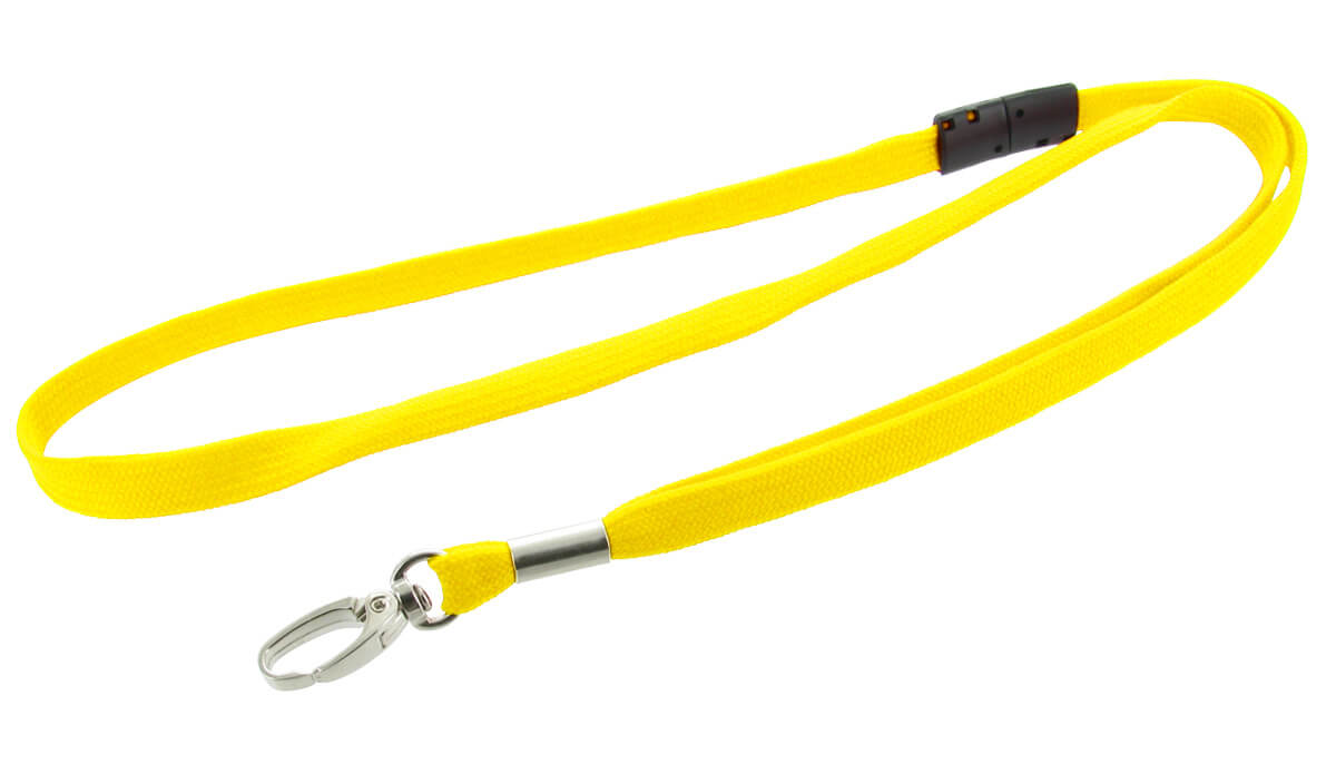 Schlüsselband 10mm rund gewebt - Gelb
