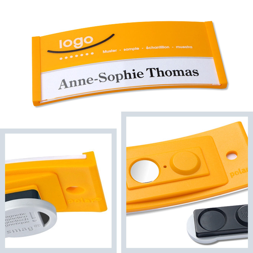 Namensschilder bedruckt ➤ polar® 30 Extra - Gelb