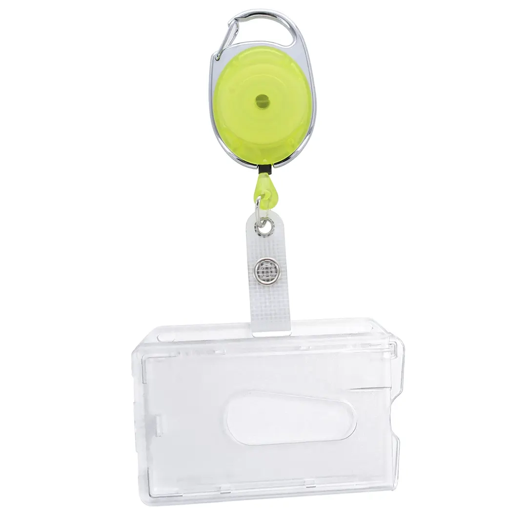 Mitarbeiter-Set / 10x Ausweisjojo mit Kartenhülle - Gelb Durchscheinend