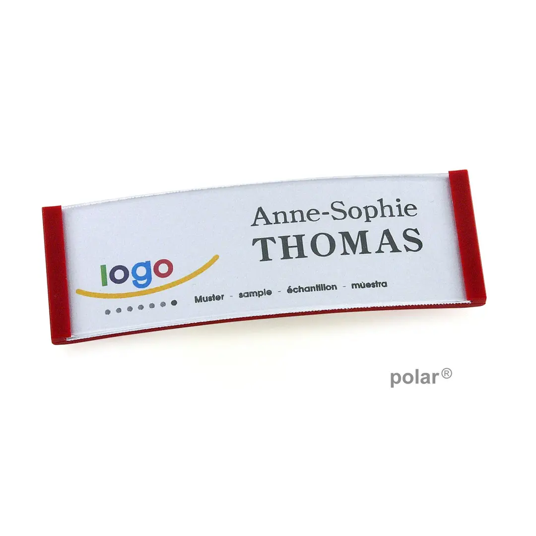 polar® 20 Namensschilder, Nadel - Rot