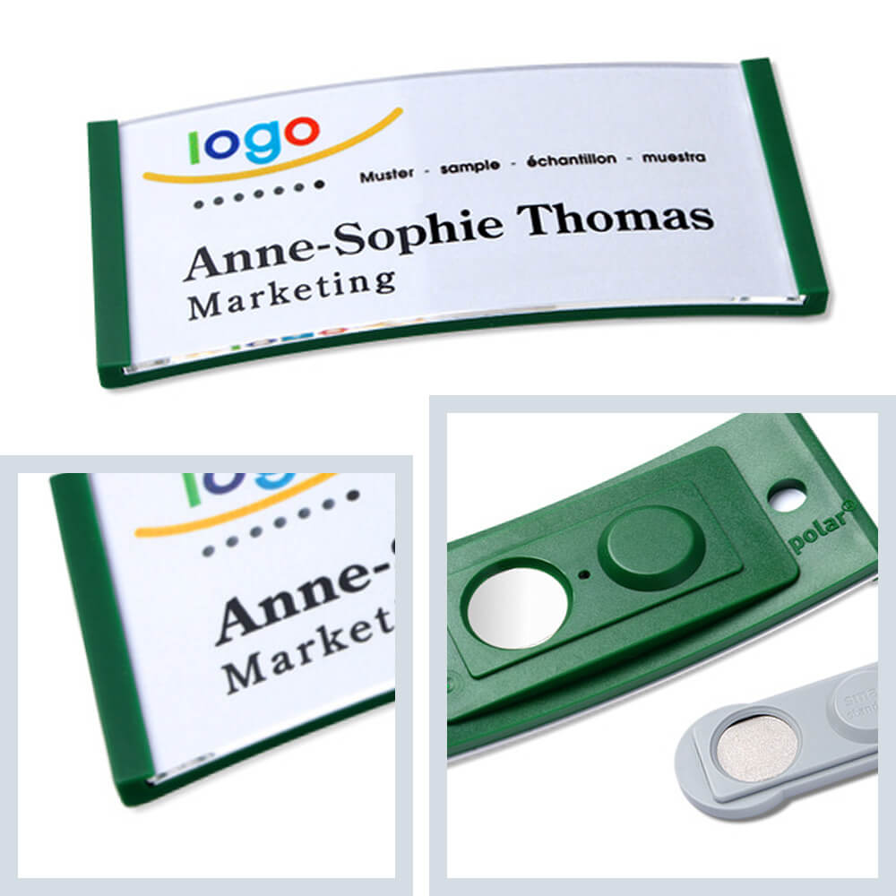 polar® 30 Namensschilder Magnet, Color - Grün