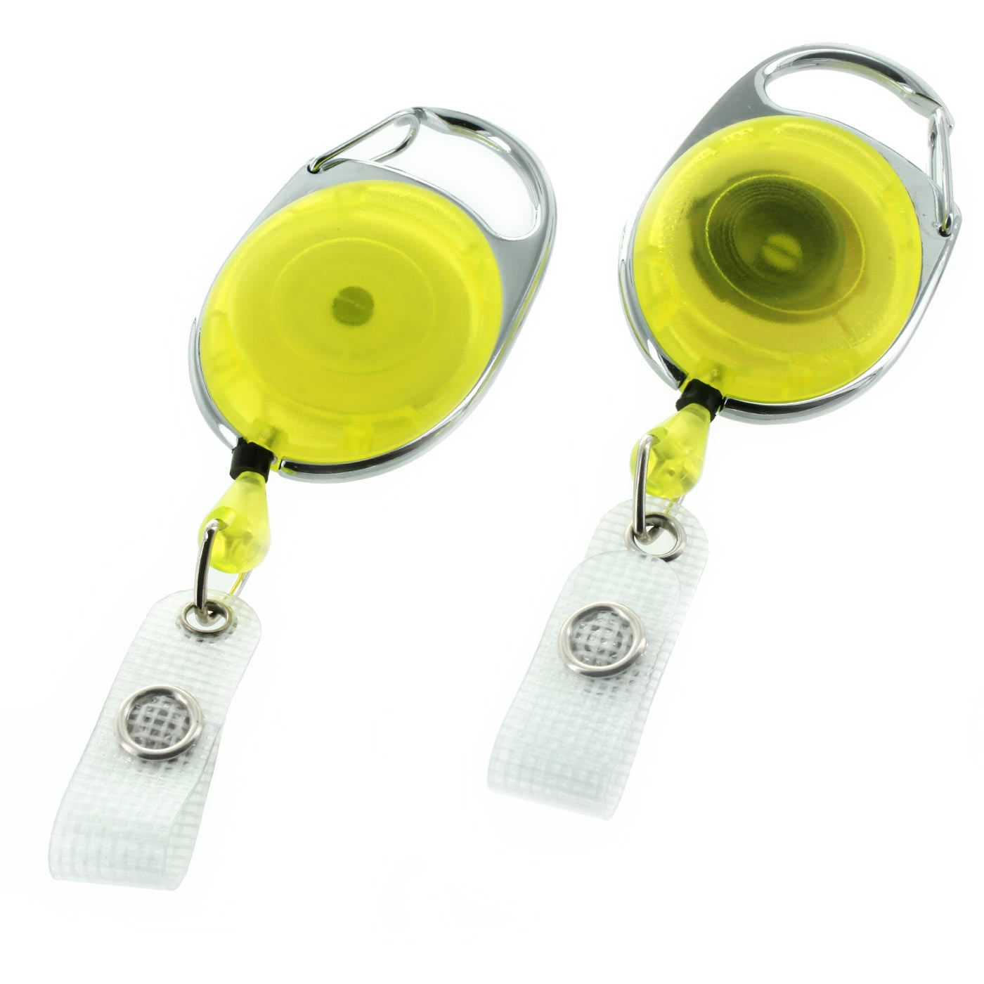 Jojo Ausweishalter oval - Gelb Durchscheinend