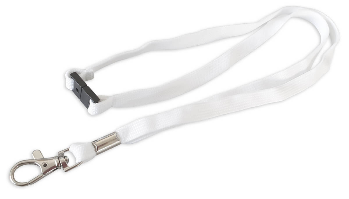 Lanyard Tube 10mm Schlauchband - Weiss