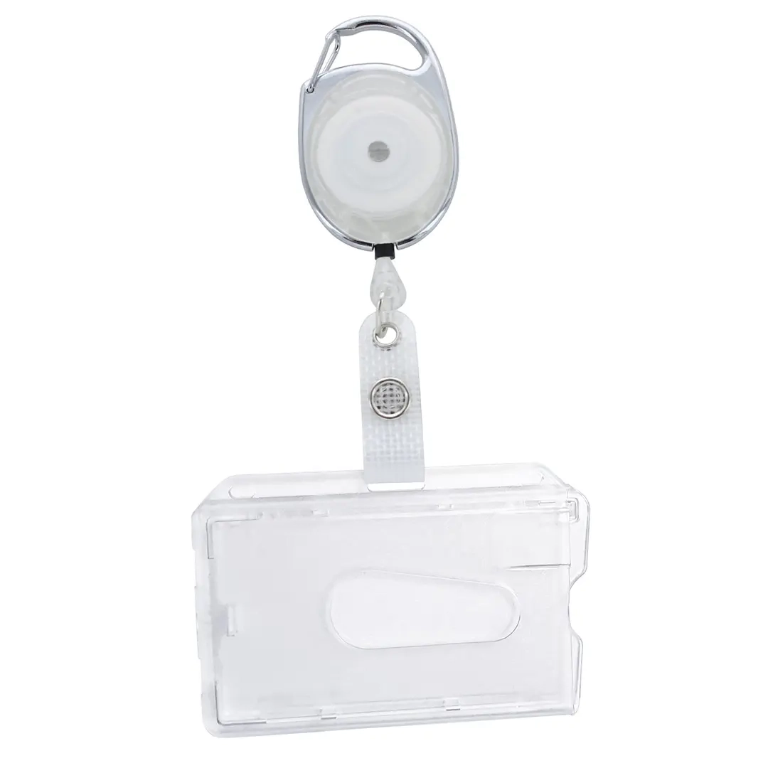 Mitarbeiter-Set / 10x Ausweisjojo mit Kartenhülle - Weiß Durchscheinend