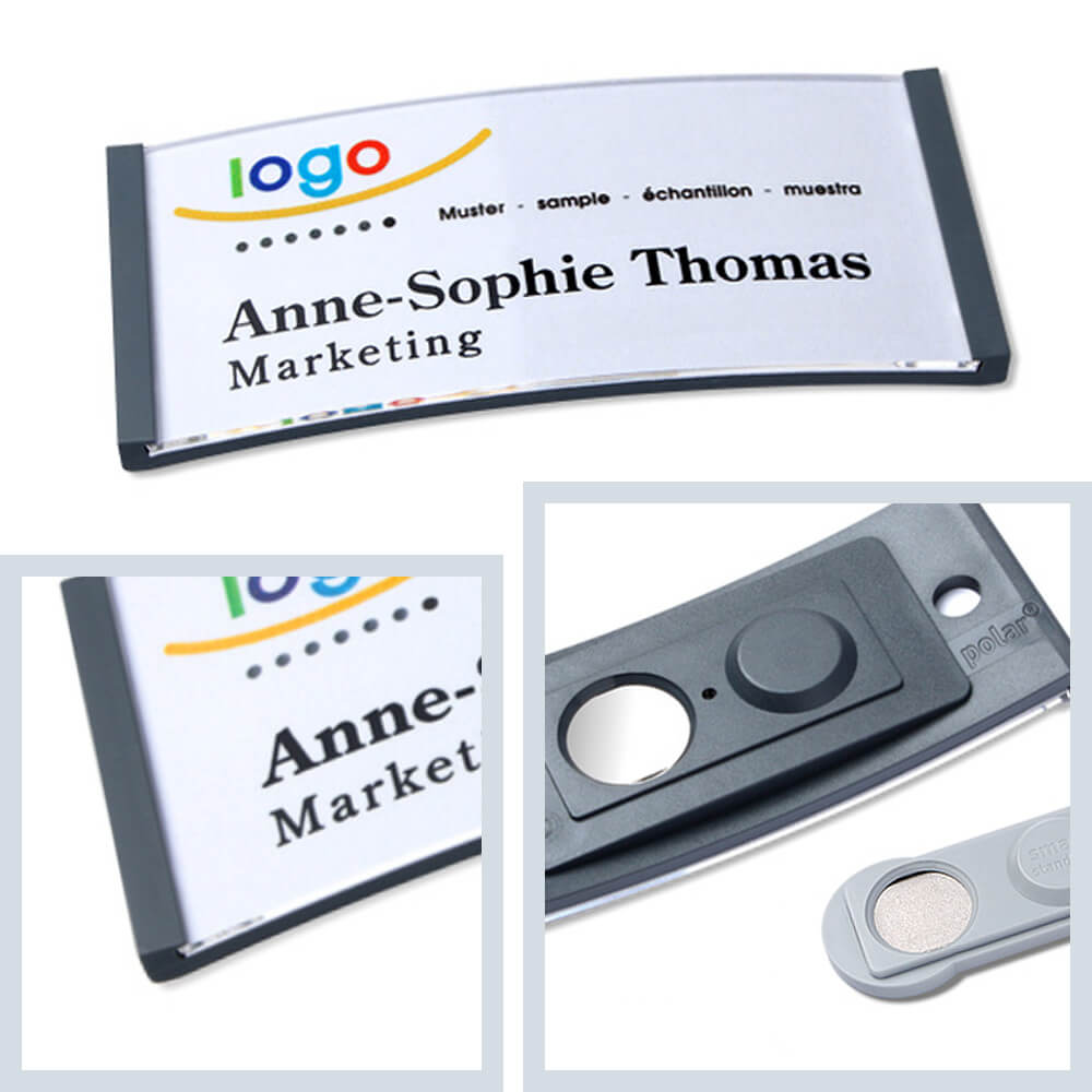 polar® 30 Namensschilder Magnet, Color - Anthrazit