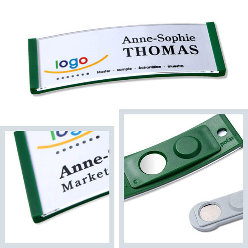 polar® 20 Namensschilder, Magnet - Grün