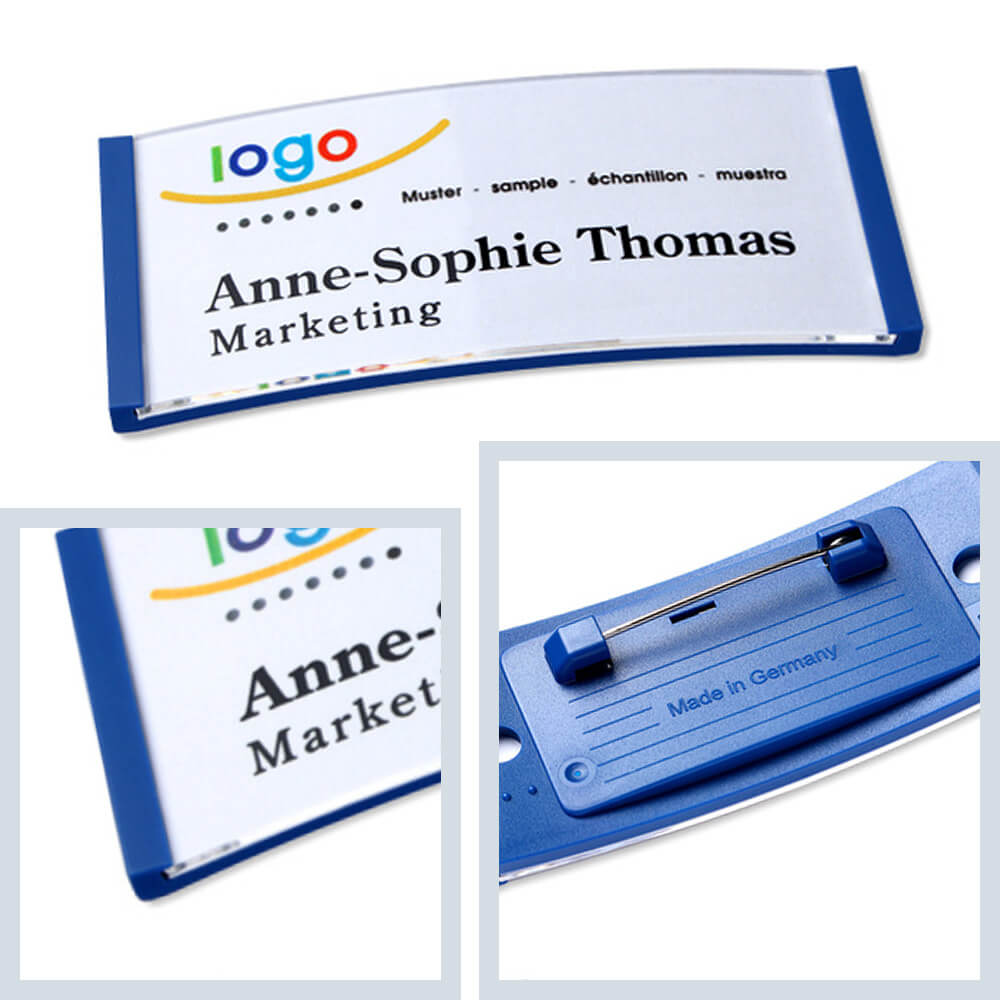 polar® 30 Namensschilder Nadel, Color - Blau