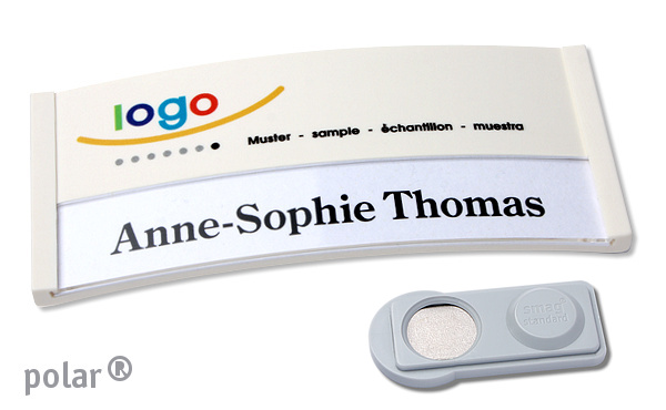 Namensschilder Color-Print ➤ polar® 35 - Weiß