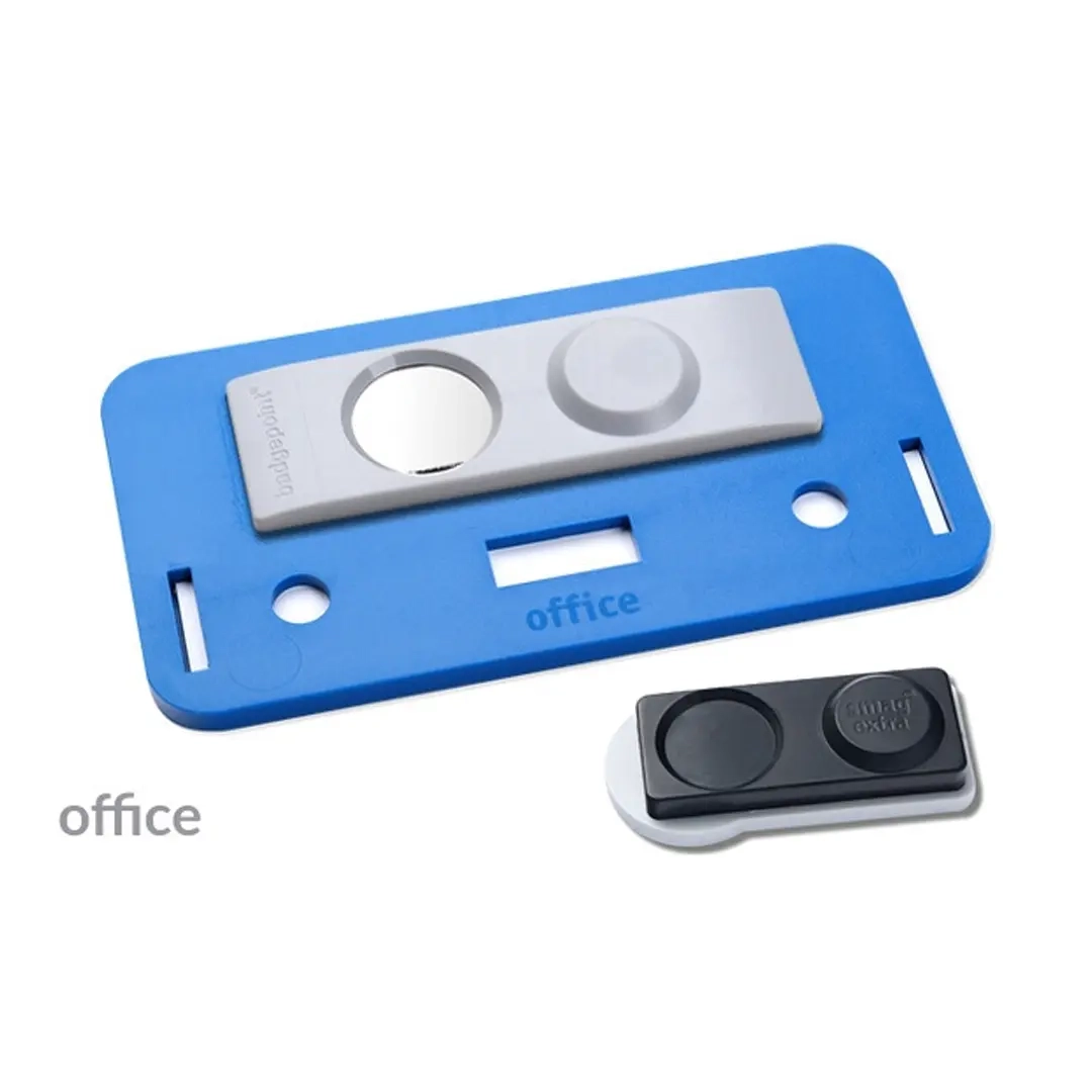 Namensschild office® 35 Color-Print ➤  Magnet Extra - Blau