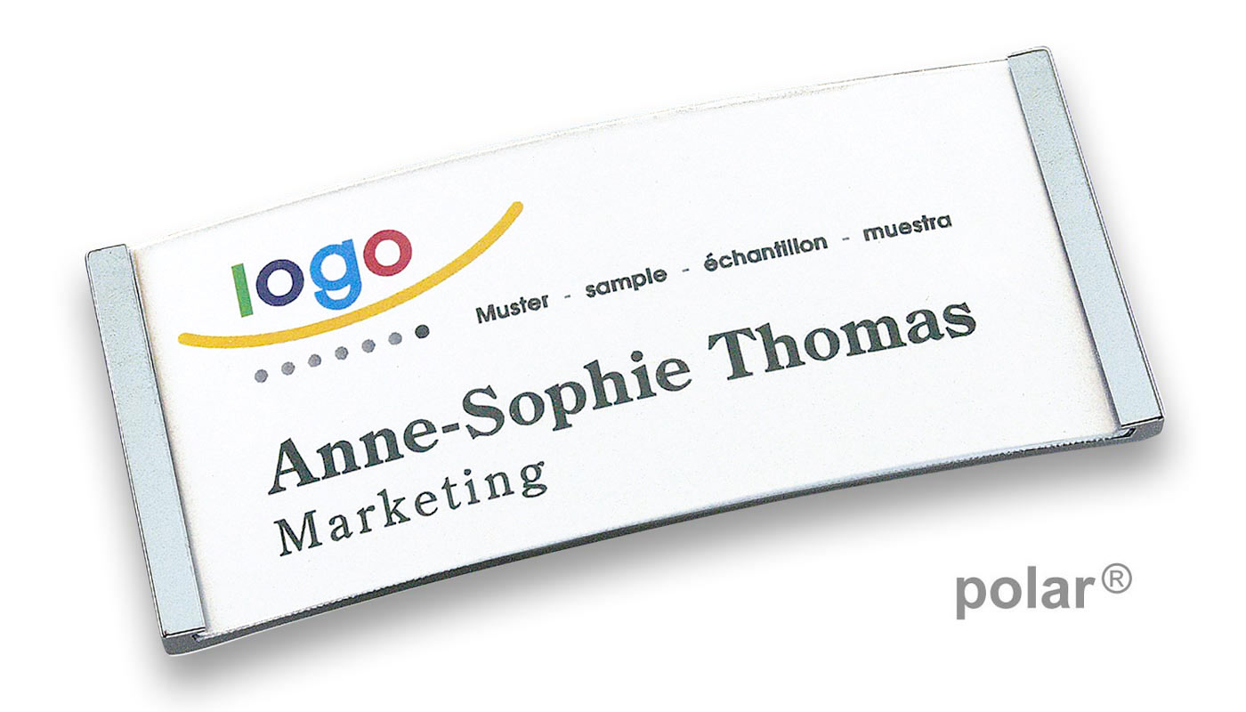 polar® 35 Namensschilder Nadel - Chrom