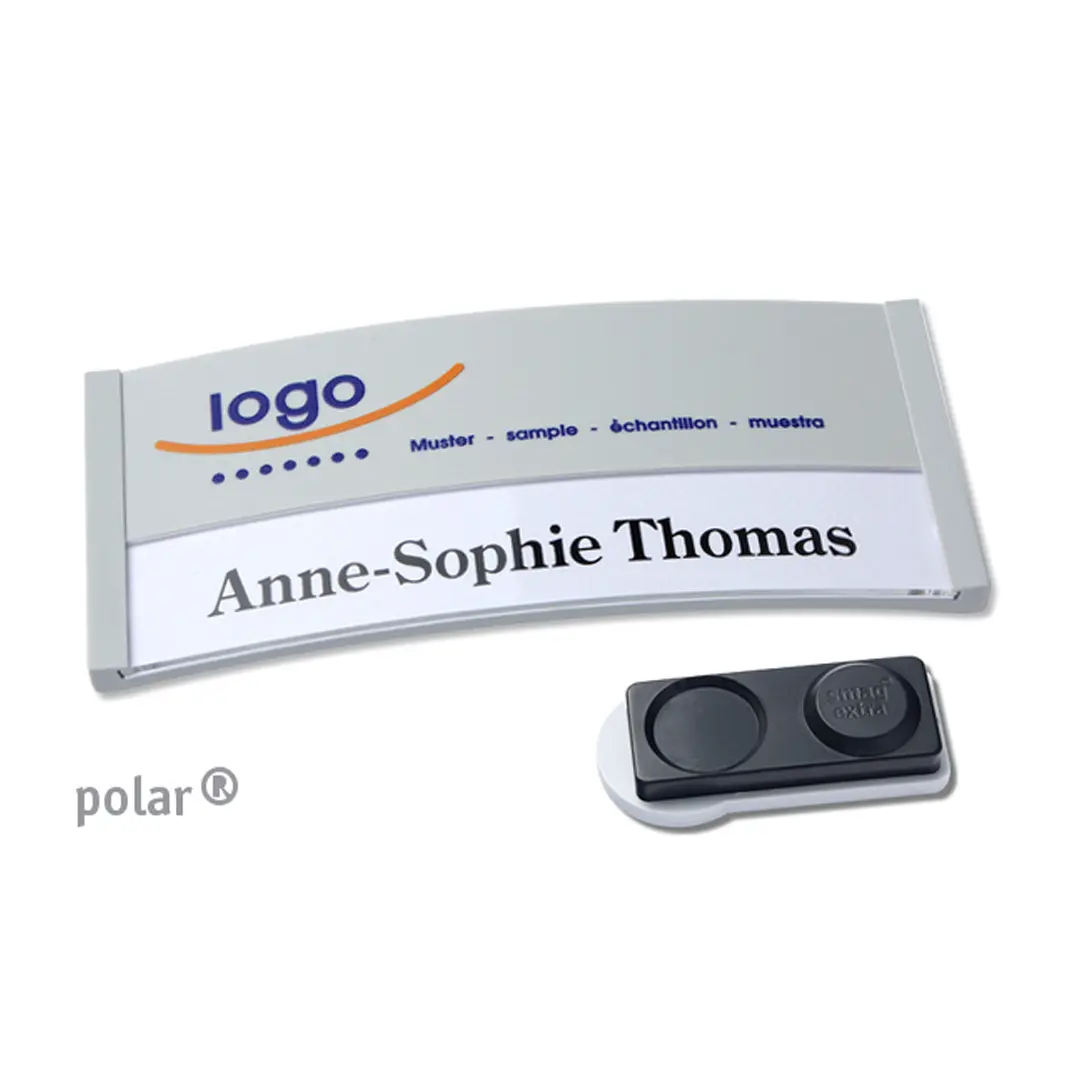 Namensschild Color-Print ➤ polar® 35 extra - Hellgrau