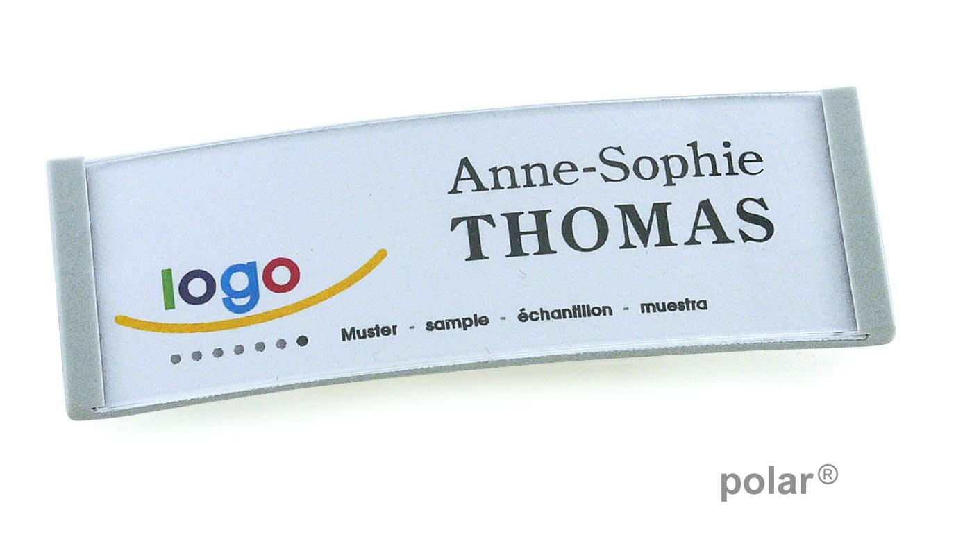 polar® 20 Namensschilder, Color EXTRA - Hellgrau