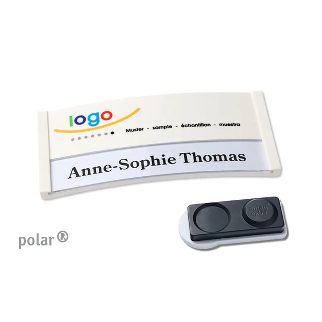 Namensschilder bedruckt ➤ polar® 30 Extra - Weiß