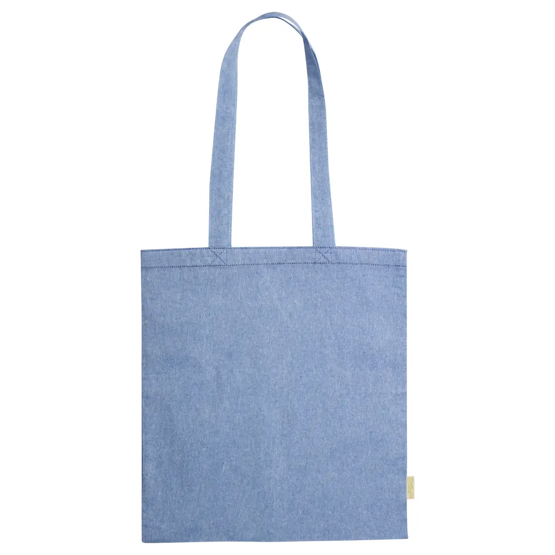 Personalisierte Baumwoll-Einkaufstasche "Congish" - Blau