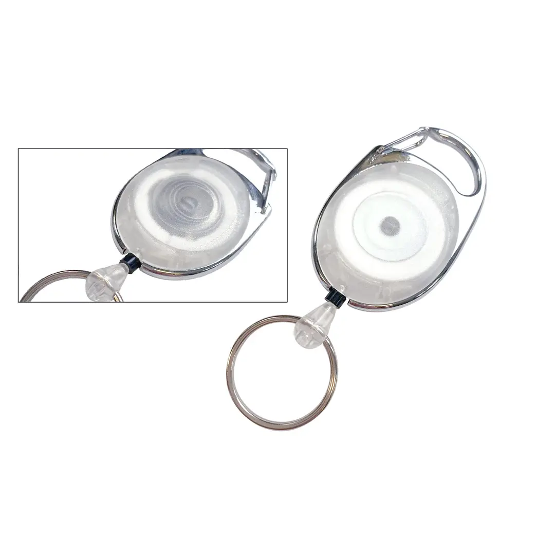 Ausweishalter ''Premium-RING'' - Weiß Transuluzent