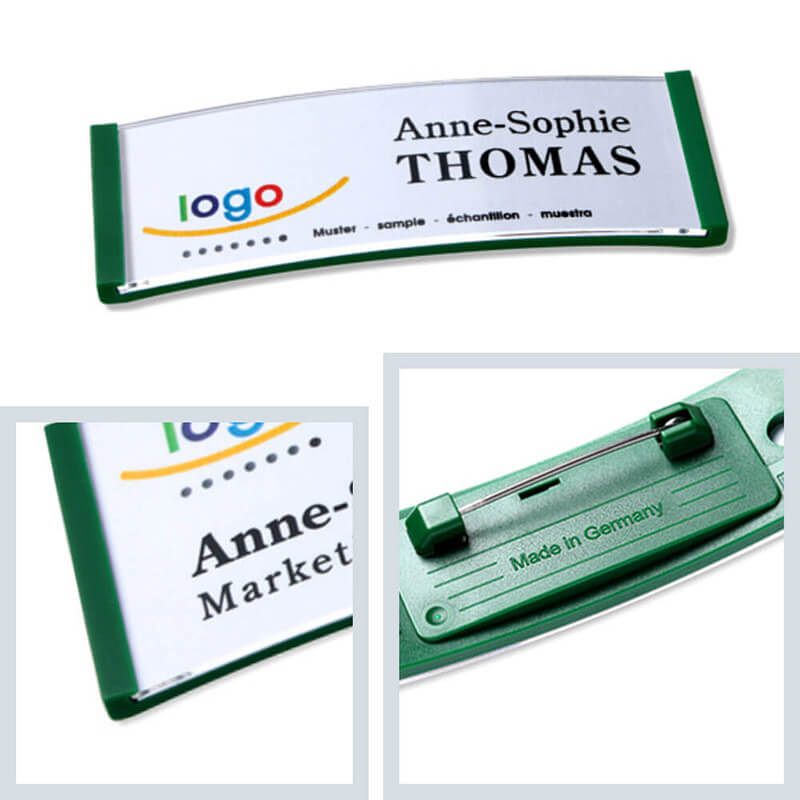 polar® 20 Namensschilder, Nadel - Grün