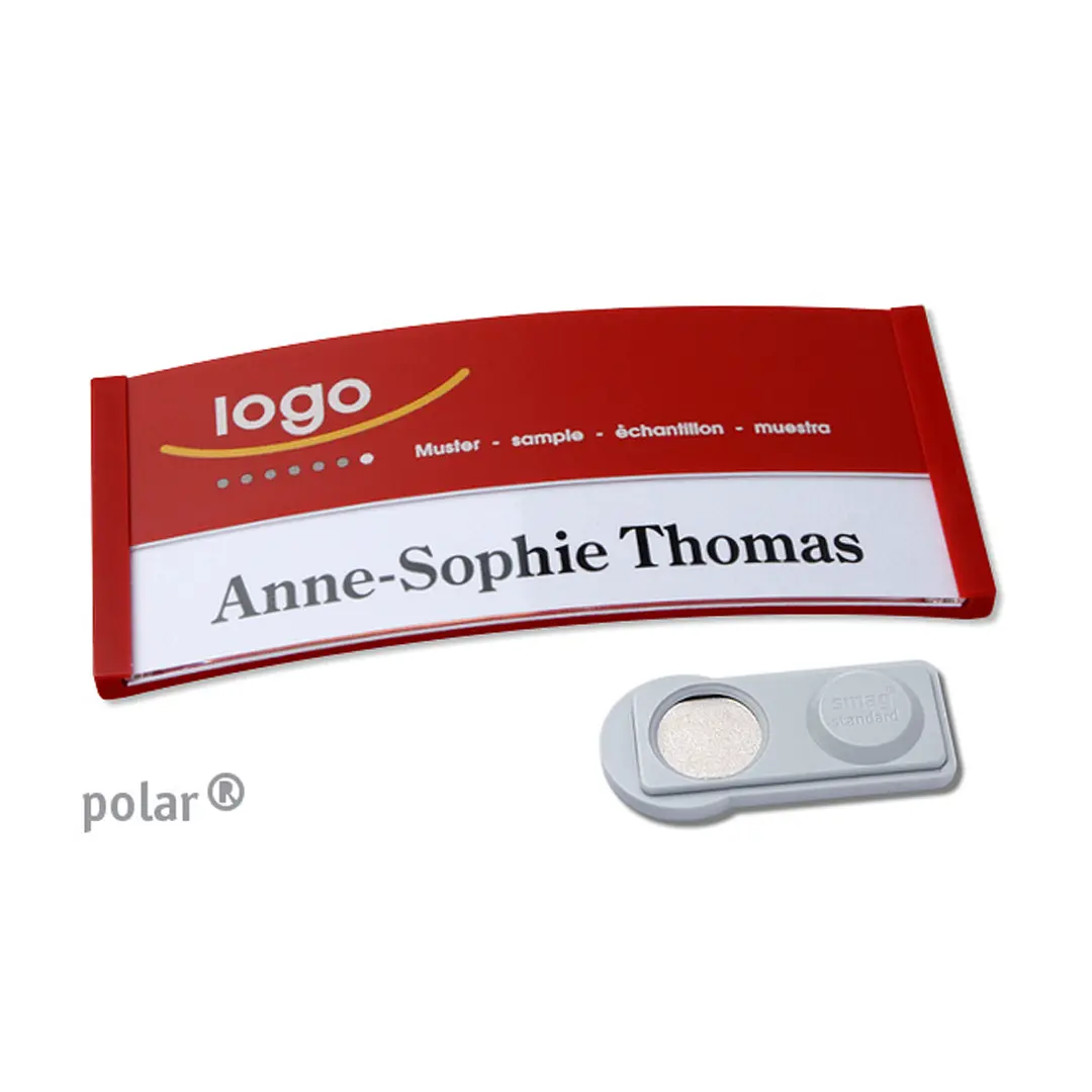 Namensschilder Color-Print ➤ polar® 35 - Rot