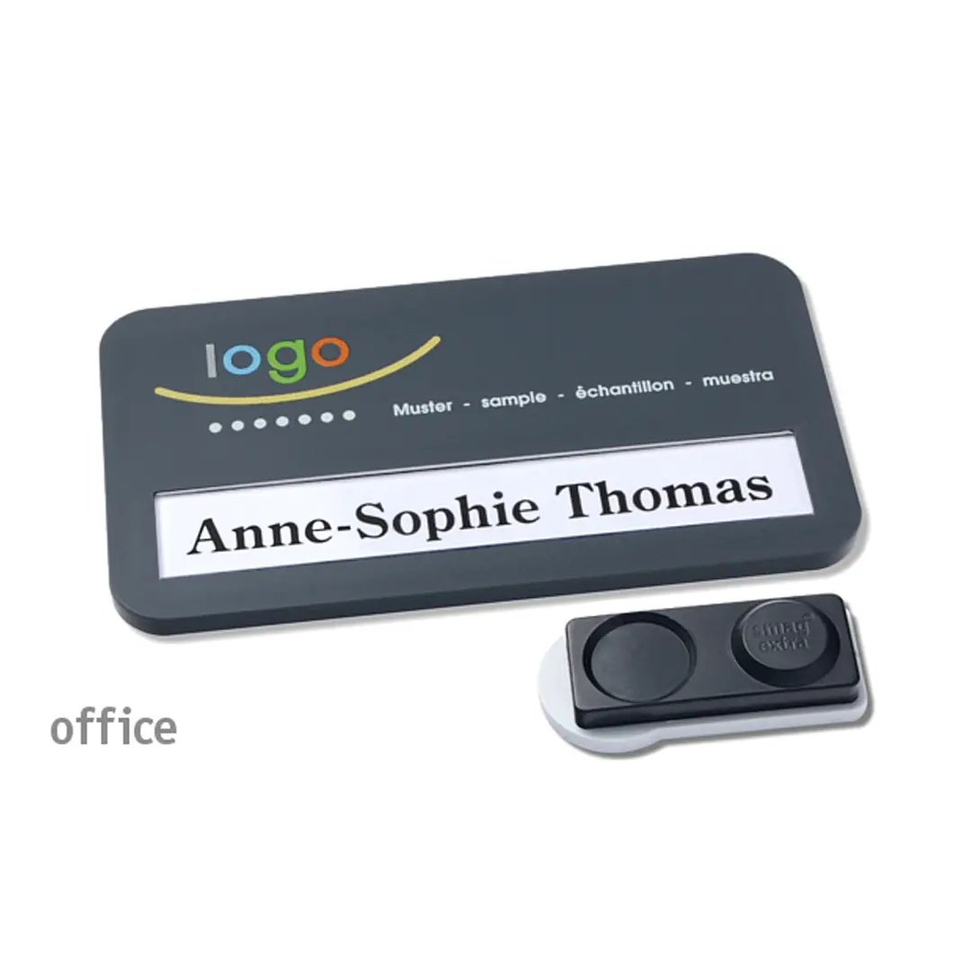 Namensschild office® 35 Color-Print ➤  Magnet Extra - Anthrazit