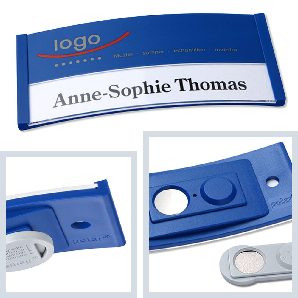 Namensschilder Color-Print ➤ polar® 35 - Blau