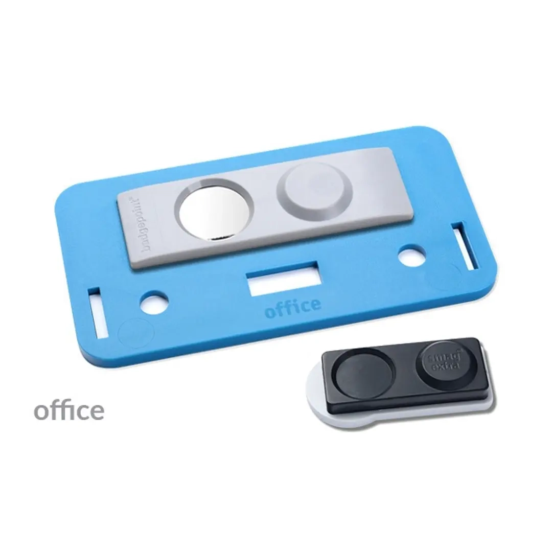 Namensschild office® 35 Color-Print ➤  Magnet Extra - Mittelblau