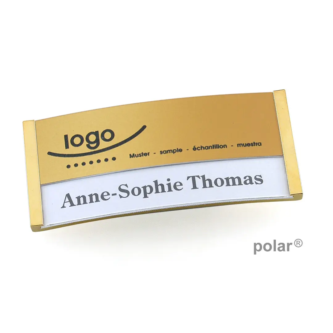 Namensschild Alu-Print ➤ polar® 30 - Gold