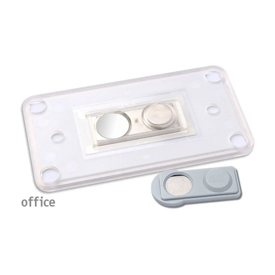 office® 40 Namensschilder Magnet, Color - Klar Transluzent