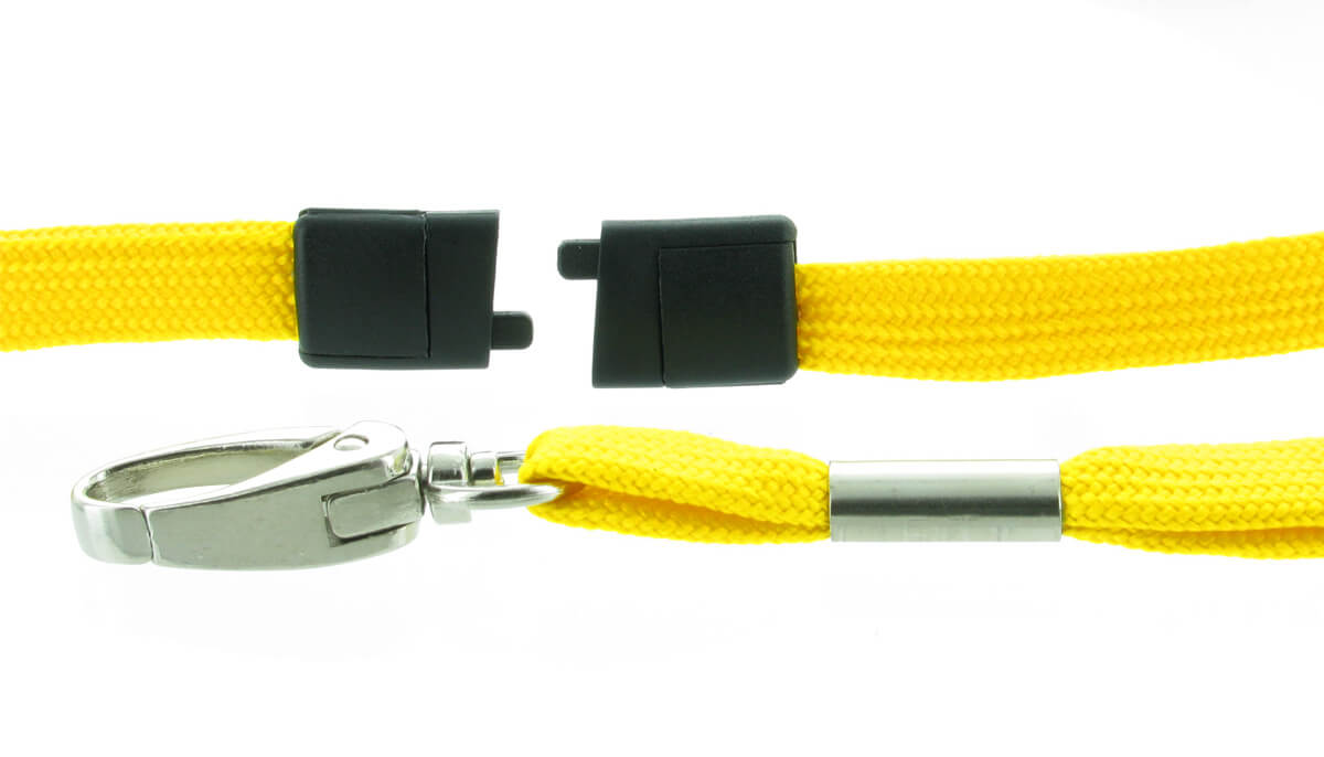 Schlüsselband 10mm rund gewebt - Gelb