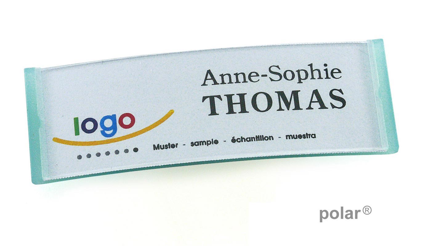polar® 20 Namensschilder, Magnet - Mintgrün Transluzent