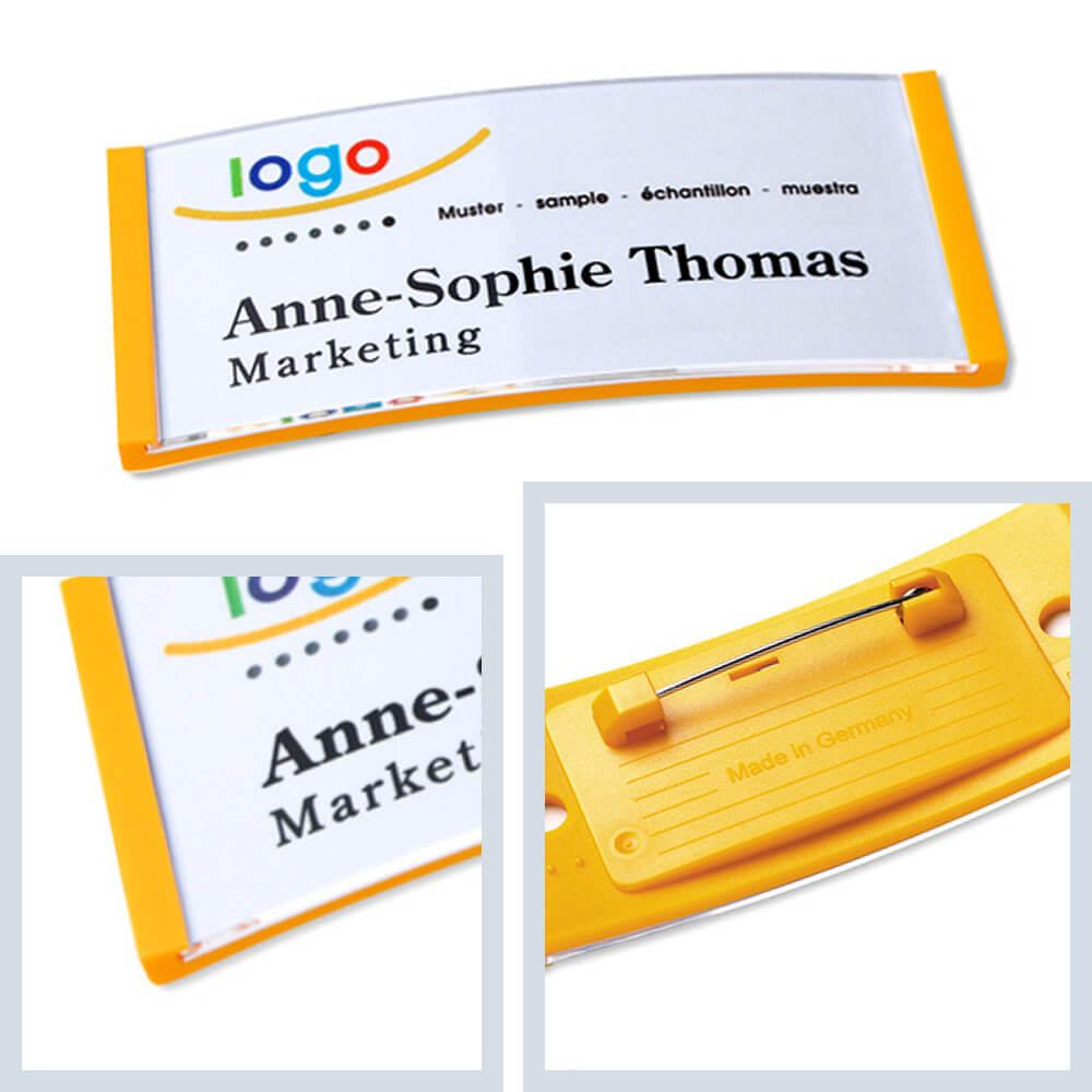 polar® 30 Namensschilder Nadel, Color - Gelb