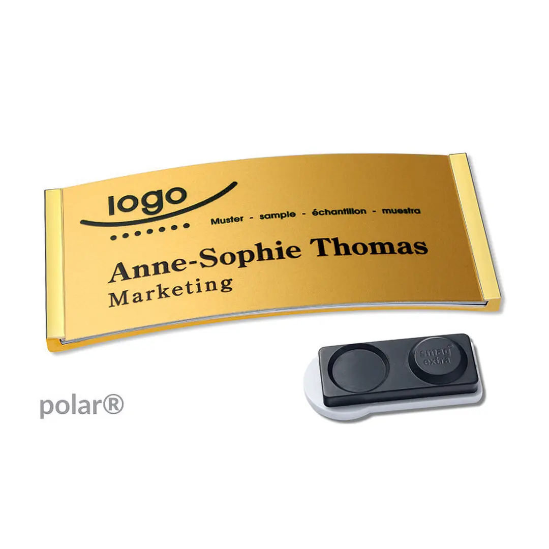 Alu-Complete Namensschilder ➤ polar®30 - Gold