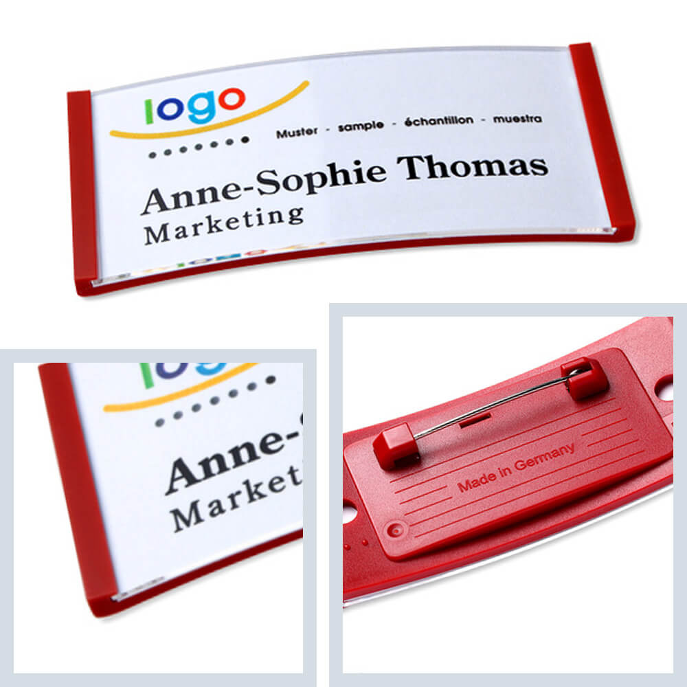 polar® 30 Namensschilder Nadel, Color - Rot