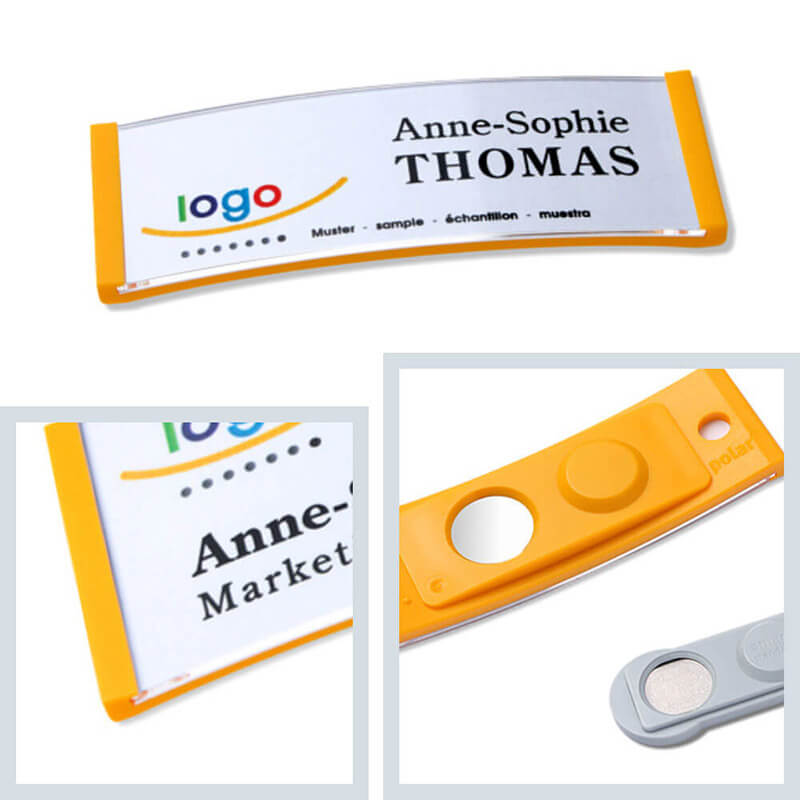 polar® 20 Namensschilder, Magnet - Gelb