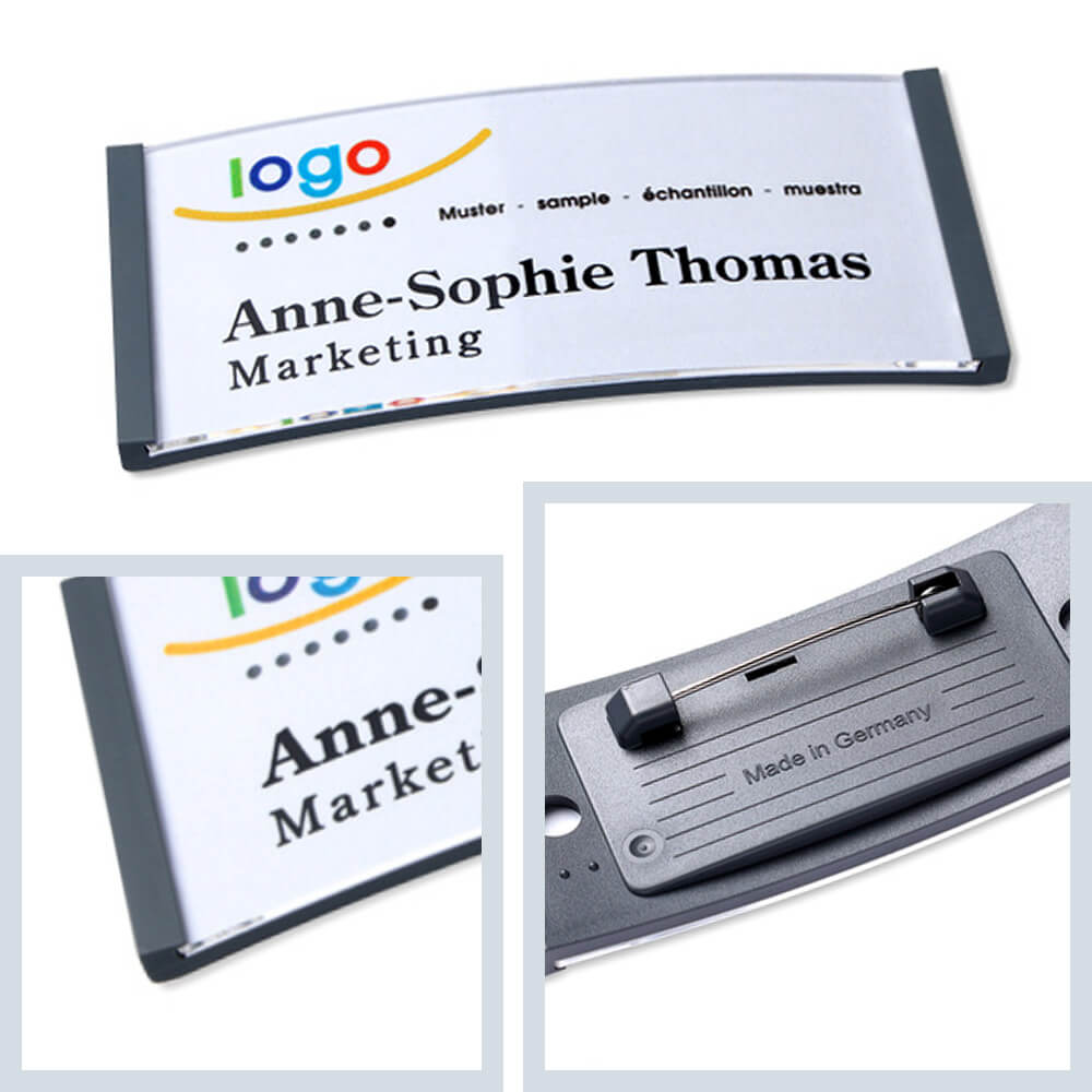 polar® 30 Namensschilder Nadel, Color - Anthrazit