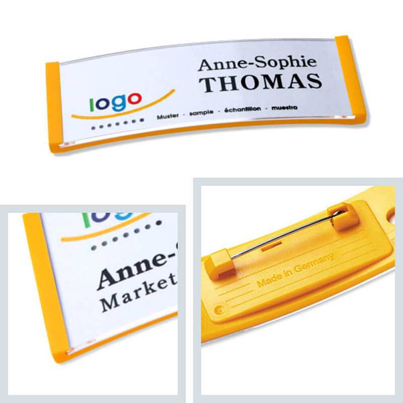 polar® 20 Namensschilder, Nadel - Gelb