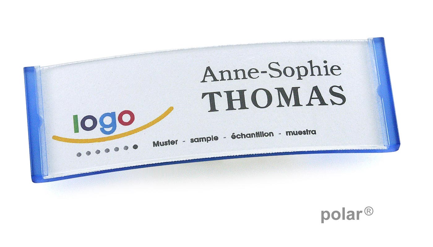 polar® 20 Namensschilder, Magnet - Hellblau Transluzent