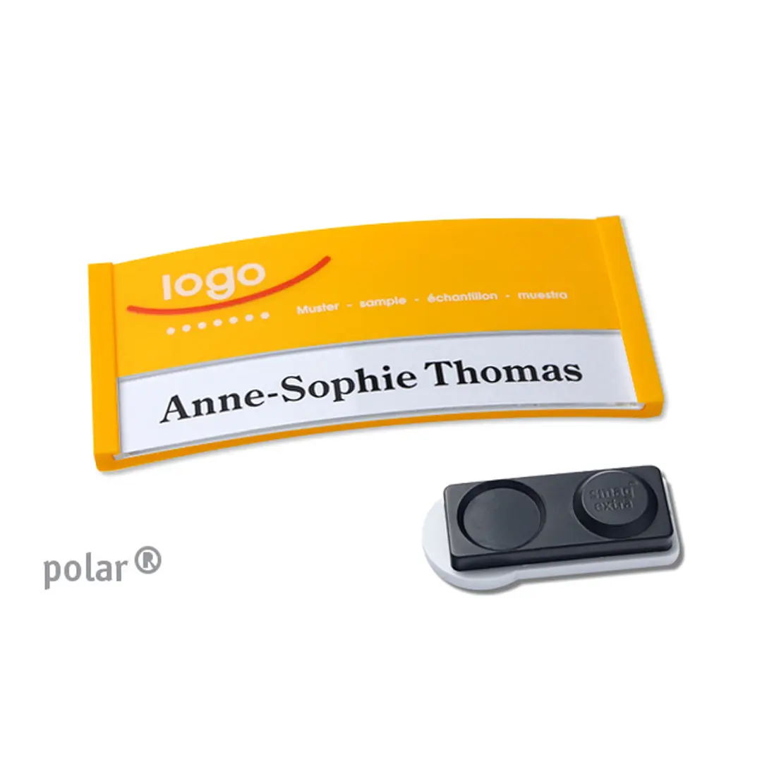 Namensschilder bedruckt ➤ polar® 30 Extra - Gelb