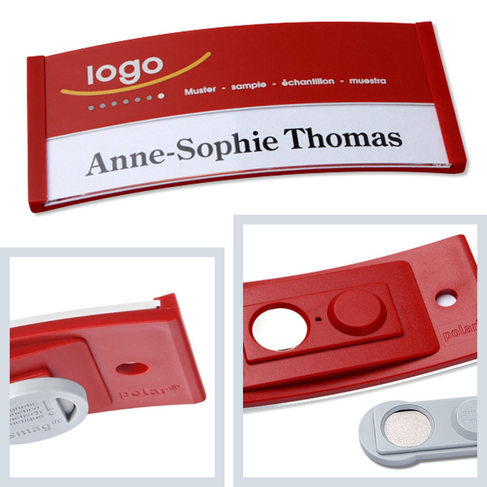 Namensschilder Color-Print ➤ polar® 35 - Rot