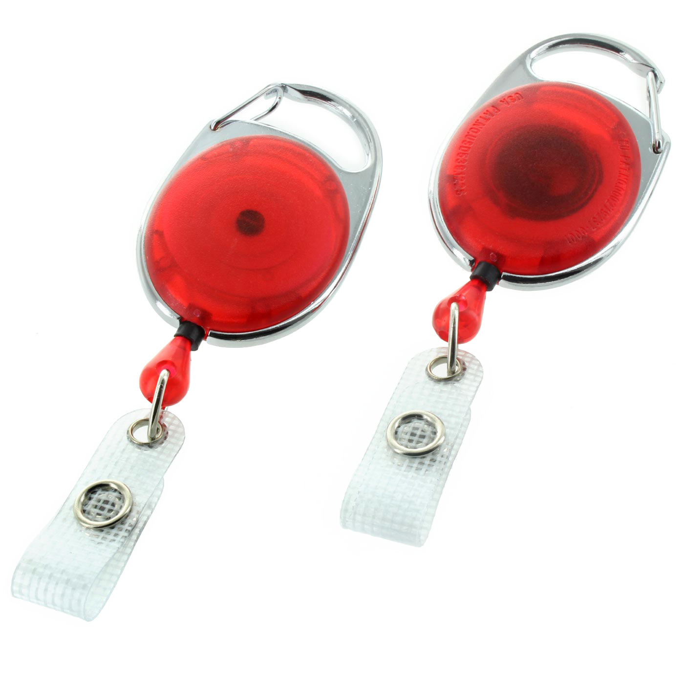 Jojo Ausweishalter oval - Rot Durchscheinend