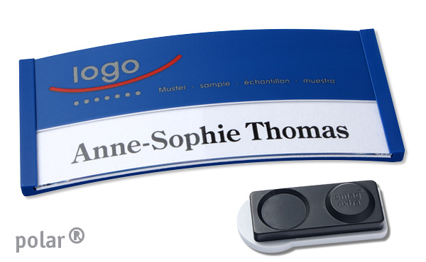 Namensschild Color-Print ➤ polar® 35 extra - Blau