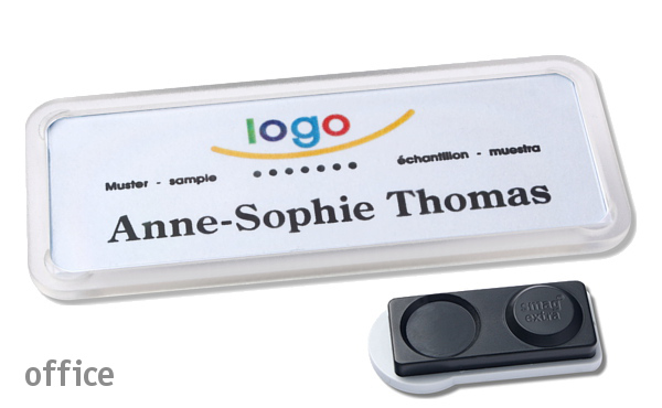 office® 30 Namensschilder, smag EXTRA - Klar Transluzent