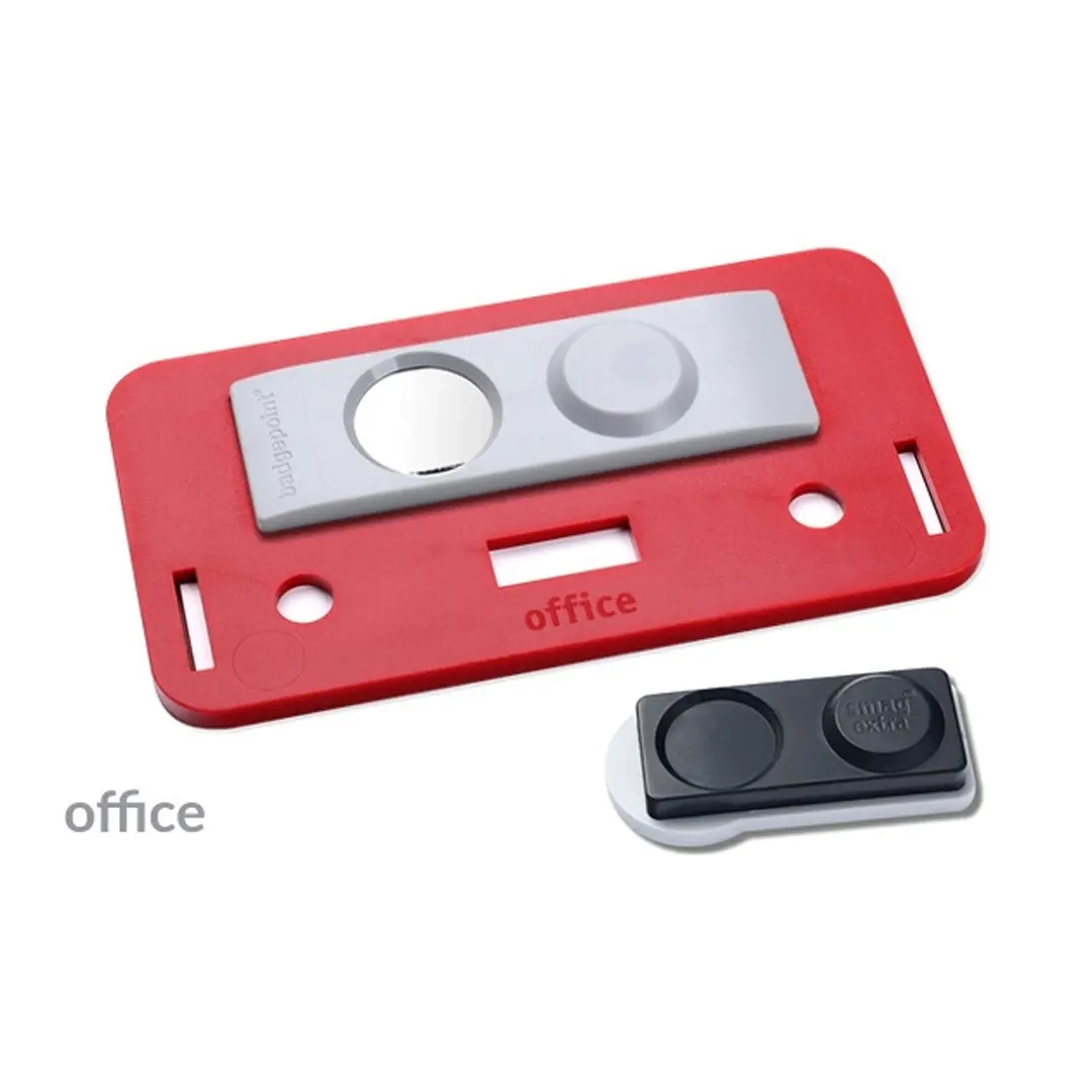 Namensschild office® 35 Color-Print ➤  Magnet Extra - Rot