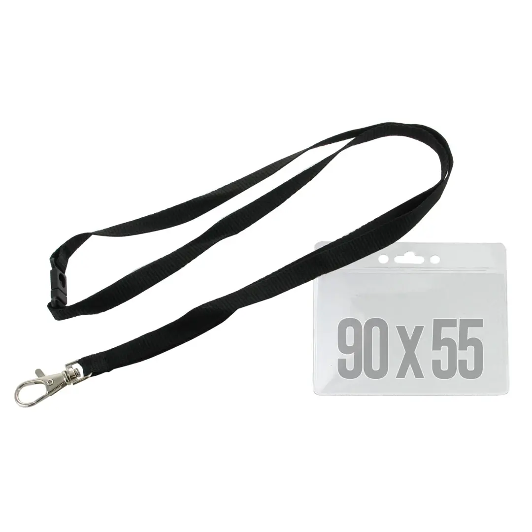 Lanyard-Set - Kongress-Kombi - Schwarz