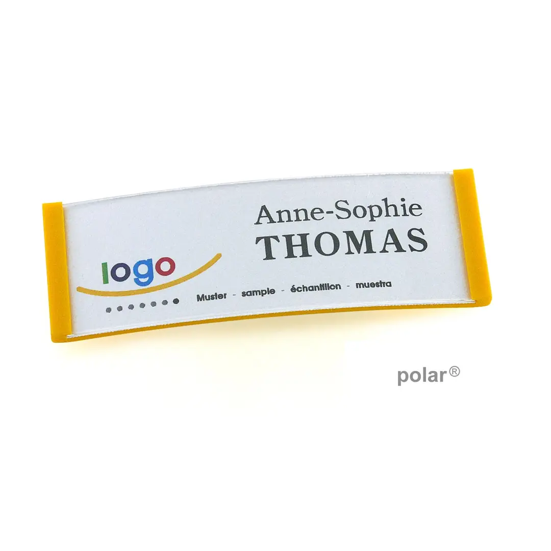polar® 20 Namensschilder, Nadel - Gelb