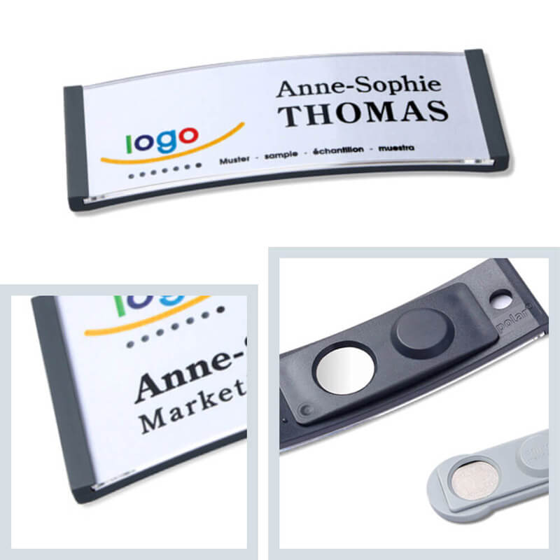 polar® 20 Namensschilder, Magnet - Anthrazit