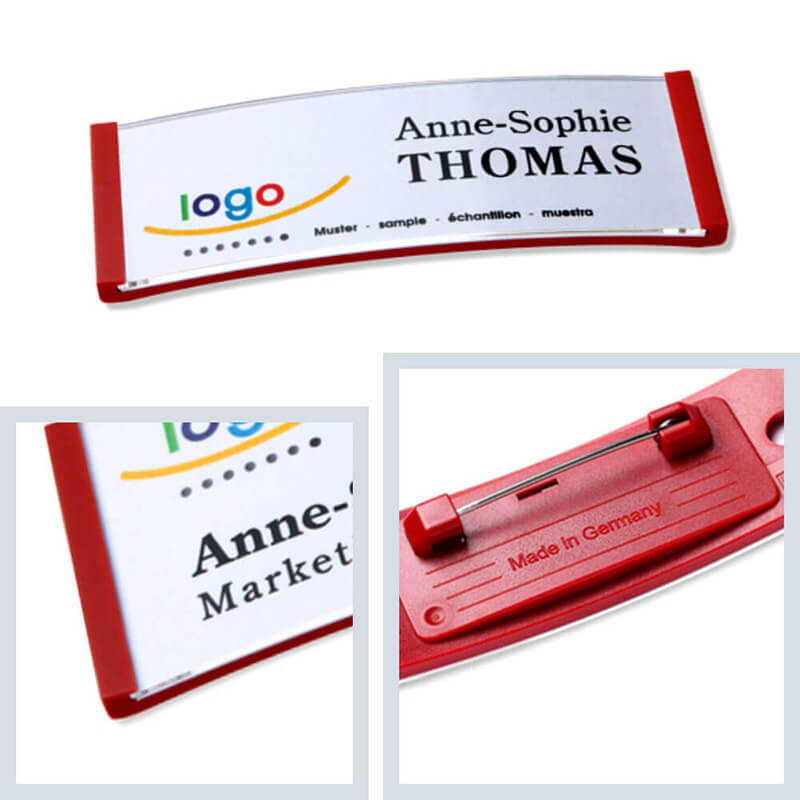 polar® 20 Namensschilder, Nadel - Rot