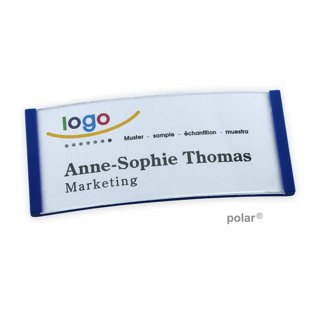 polar® 35 Namensschild, Anstecknadel - Blau