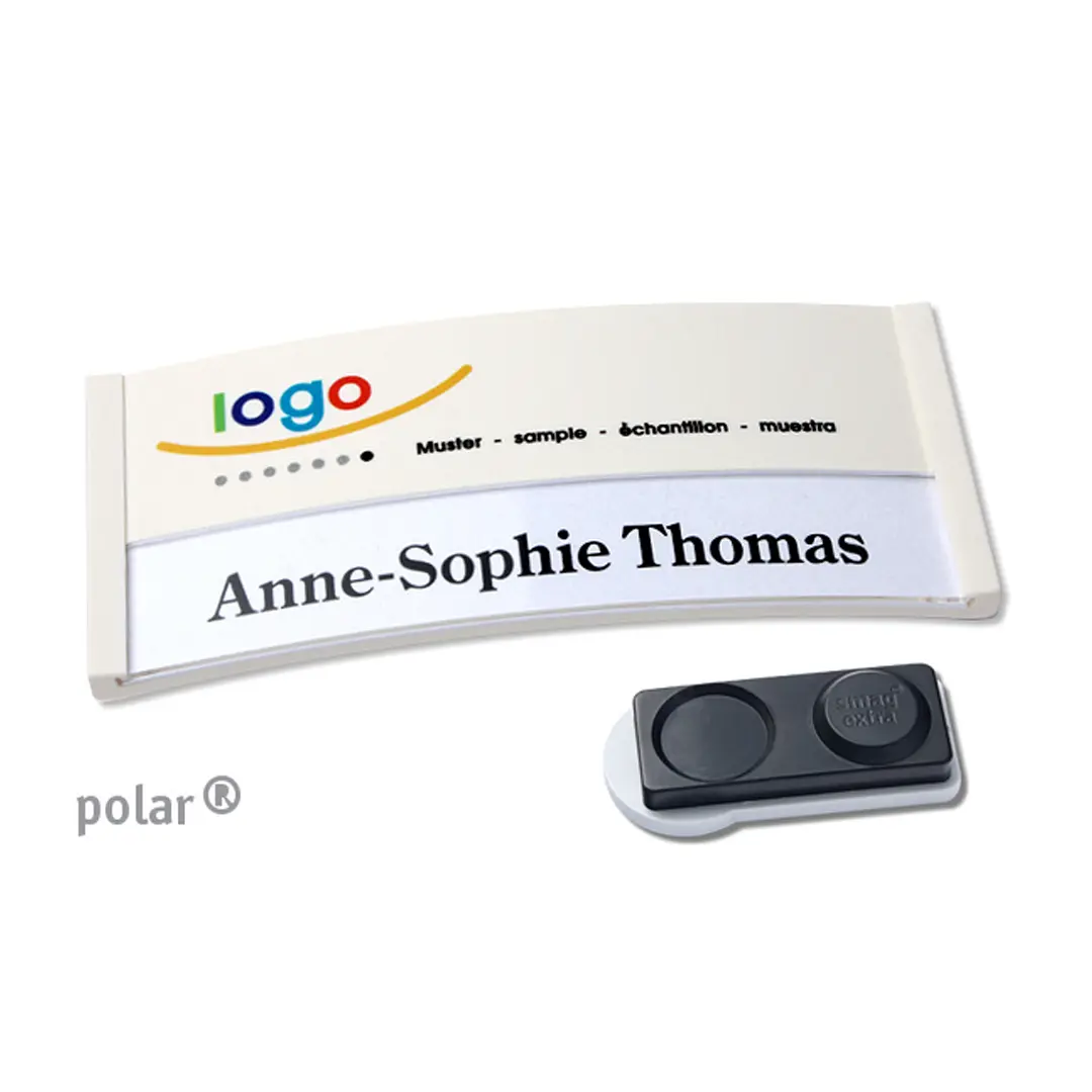 Namensschild Color-Print ➤ polar® 35 extra - Weiß